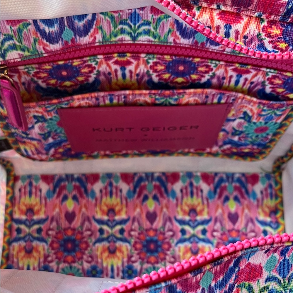 Limited Edition Kurt Geiger x Matthew Williamson Colorful Patterned Tote Bag - Picture 7 of 16
